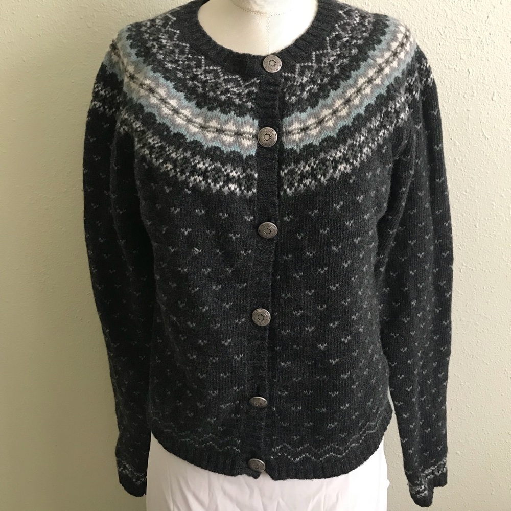 VINTAGE Old Navy 1990s Lambswool Cardigan
